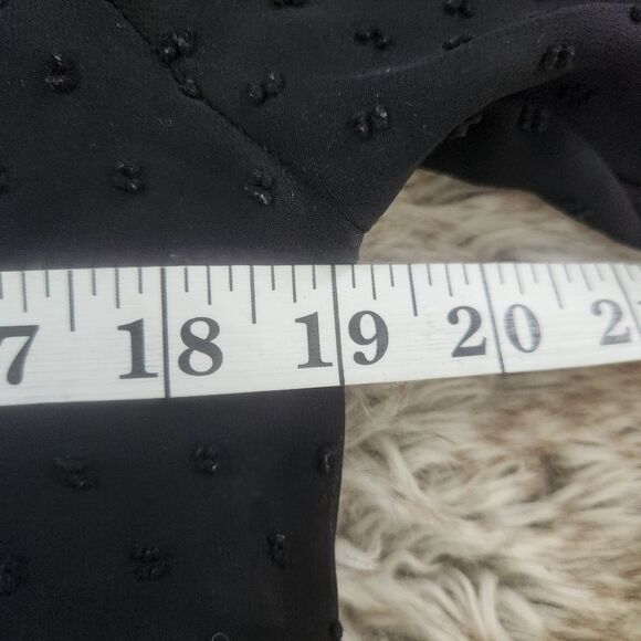 New York & Company Long Sleeve Sheer Black Swiss Dot Blouse Women's Size XS - Picture 10 of 12